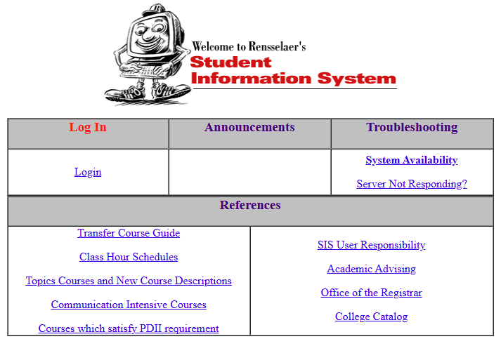 SISman on the old SIS homepage