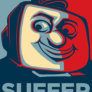 a drawing of SISman in the style of the Obama Hope poster